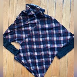 Asymmetrical plaid top
